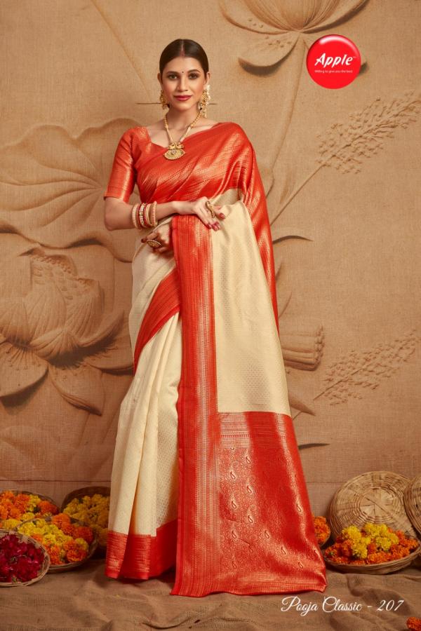 Apple Pooja Classic 2 Festive Wear Cotton Silk Saree Collection